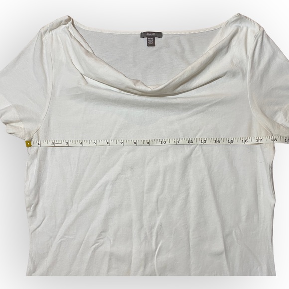 2 for $20 Jacob White Scoop Neck T-shirt Size XL - Picture 3 of 8